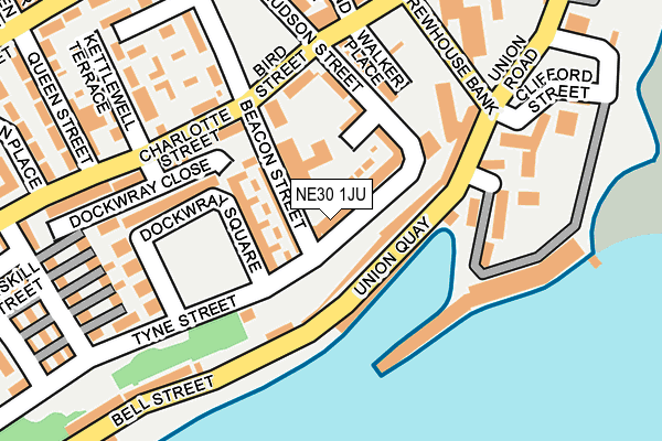 NE30 1JU map - OS OpenMap – Local (Ordnance Survey) NE30 1JU map - OS OpenMap – Local (Ordnance Survey)