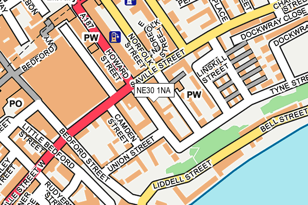 NE30 1NA map - OS OpenMap – Local (Ordnance Survey) NE30 1NA map - OS OpenMap – Local (Ordnance Survey)