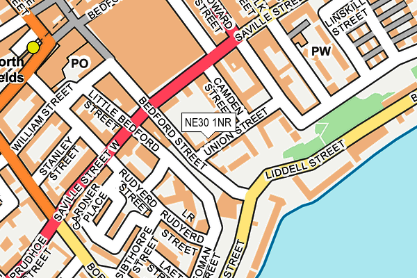 NE30 1NR map - OS OpenMap – Local (Ordnance Survey)