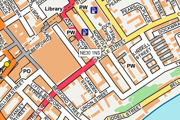 NE30 1NS map - OS OpenMap – Local (Ordnance Survey) NE30 1NS map - OS OpenMap – Local (Ordnance Survey)