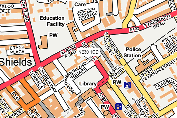 NE30 1QD map - OS OpenMap – Local (Ordnance Survey) NE30 1QD map - OS OpenMap – Local (Ordnance Survey)