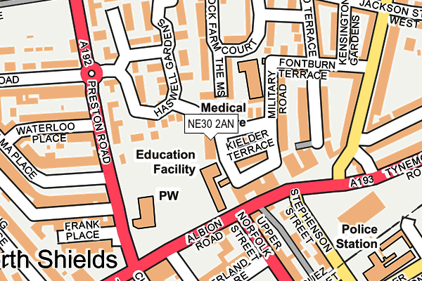 NE30 2AN map - OS OpenMap – Local (Ordnance Survey) NE30 2AN map - OS OpenMap – Local (Ordnance Survey)