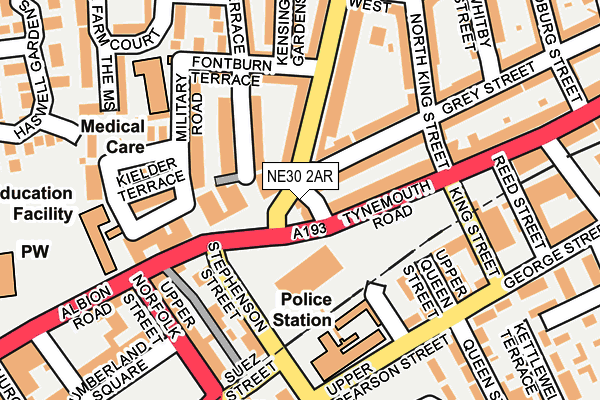 NE30 2AR map - OS OpenMap – Local (Ordnance Survey) NE30 2AR map - OS OpenMap – Local (Ordnance Survey)
