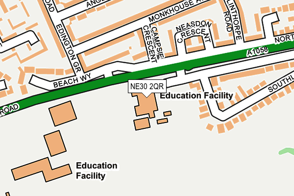 NE30 2QR map - OS OpenMap – Local (Ordnance Survey) NE30 2QR map - OS OpenMap – Local (Ordnance Survey)