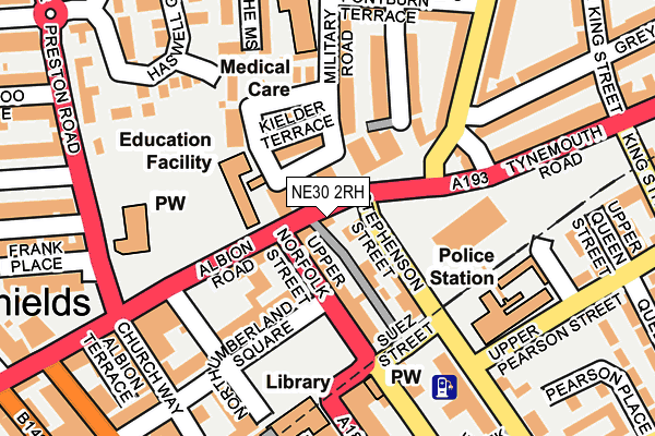 NE30 2RH map - OS OpenMap – Local (Ordnance Survey)