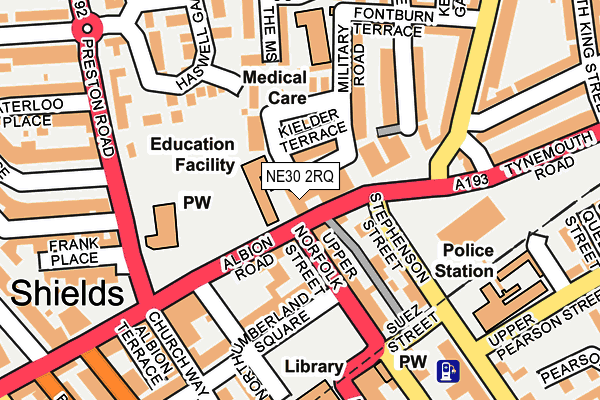 NE30 2RQ map - OS OpenMap – Local (Ordnance Survey)