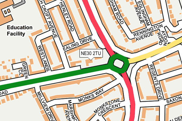 NE30 2TU map - OS OpenMap – Local (Ordnance Survey) NE30 2TU map - OS OpenMap – Local (Ordnance Survey)