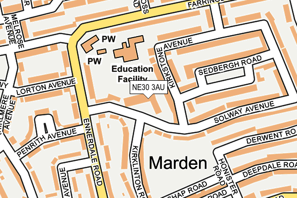 NE30 3AU map - OS OpenMap – Local (Ordnance Survey) NE30 3AU map - OS OpenMap – Local (Ordnance Survey)