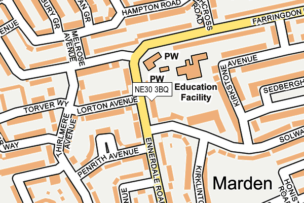 NE30 3BQ map - OS OpenMap – Local (Ordnance Survey) NE30 3BQ map - OS OpenMap – Local (Ordnance Survey)