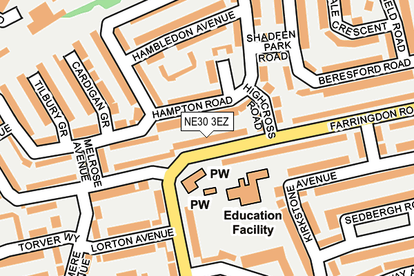 NE30 3EZ map - OS OpenMap – Local (Ordnance Survey) NE30 3EZ map - OS OpenMap – Local (Ordnance Survey)