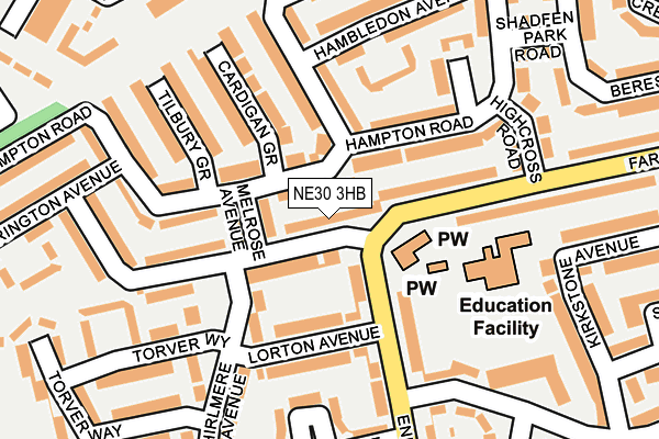 NE30 3HB map - OS OpenMap – Local (Ordnance Survey) NE30 3HB map - OS OpenMap – Local (Ordnance Survey)