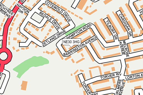 NE30 3HG map - OS OpenMap – Local (Ordnance Survey) NE30 3HG map - OS OpenMap – Local (Ordnance Survey)