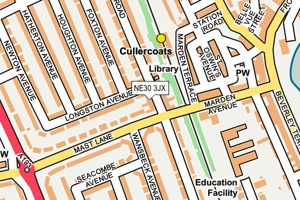 NE30 3JX map - OS OpenMap – Local (Ordnance Survey) NE30 3JX map - OS OpenMap – Local (Ordnance Survey)