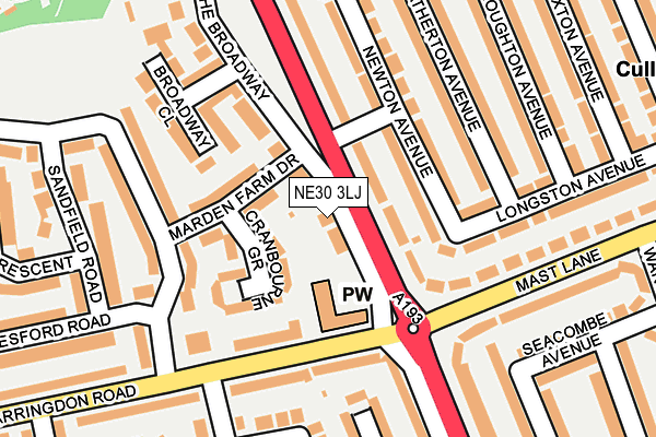 NE30 3LJ map - OS OpenMap – Local (Ordnance Survey) NE30 3LJ map - OS OpenMap – Local (Ordnance Survey)