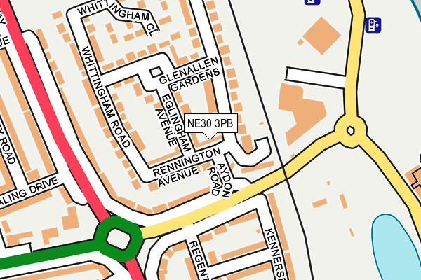 NE30 3PB map - OS OpenMap – Local (Ordnance Survey) NE30 3PB map - OS OpenMap – Local (Ordnance Survey)