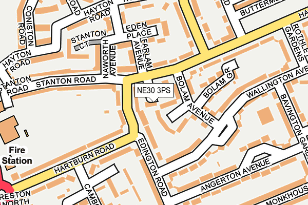 NE30 3PS map - OS OpenMap – Local (Ordnance Survey) NE30 3PS map - OS OpenMap – Local (Ordnance Survey)
