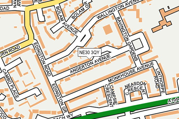 NE30 3QY map - OS OpenMap – Local (Ordnance Survey) NE30 3QY map - OS OpenMap – Local (Ordnance Survey)