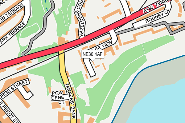 NE30 4AF map - OS OpenMap – Local (Ordnance Survey) NE30 4AF map - OS OpenMap – Local (Ordnance Survey)