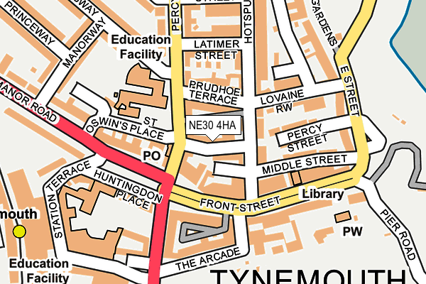 NE30 4HA map - OS OpenMap – Local (Ordnance Survey)