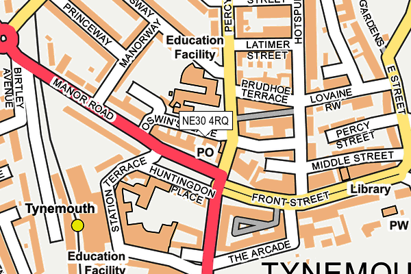 NE30 4RQ map - OS OpenMap – Local (Ordnance Survey)