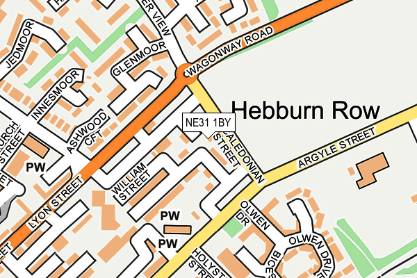 NE31 1BY map - OS OpenMap – Local (Ordnance Survey)