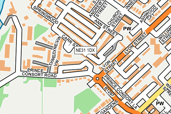 NE31 1DX map - OS OpenMap – Local (Ordnance Survey) NE31 1DX map - OS OpenMap – Local (Ordnance Survey)