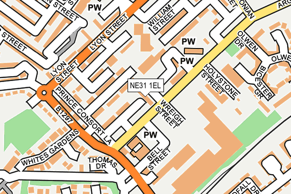 NE31 1EL map - OS OpenMap – Local (Ordnance Survey) NE31 1EL map - OS OpenMap – Local (Ordnance Survey)