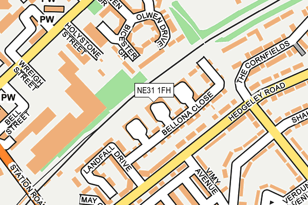 NE31 1FH map - OS OpenMap – Local (Ordnance Survey) NE31 1FH map - OS OpenMap – Local (Ordnance Survey)