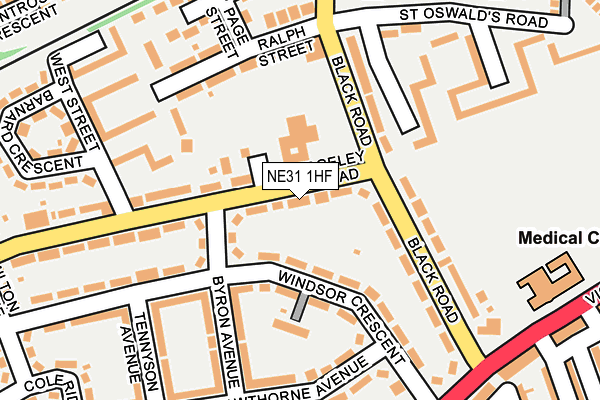 NE31 1HF map - OS OpenMap – Local (Ordnance Survey) NE31 1HF map - OS OpenMap – Local (Ordnance Survey)