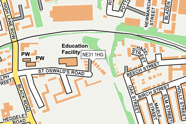 NE31 1HG map - OS OpenMap – Local (Ordnance Survey) NE31 1HG map - OS OpenMap – Local (Ordnance Survey)
