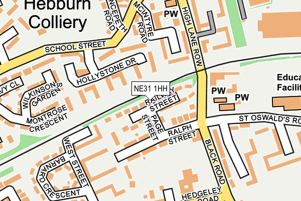 NE31 1HH map - OS OpenMap – Local (Ordnance Survey)