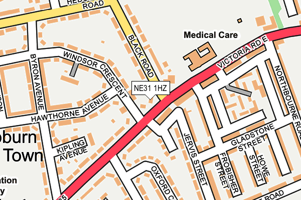 NE31 1HZ map - OS OpenMap – Local (Ordnance Survey)
