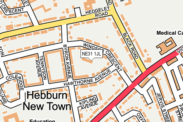 NE31 1JL map - OS OpenMap – Local (Ordnance Survey)