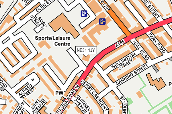 NE31 1JY map - OS OpenMap – Local (Ordnance Survey)