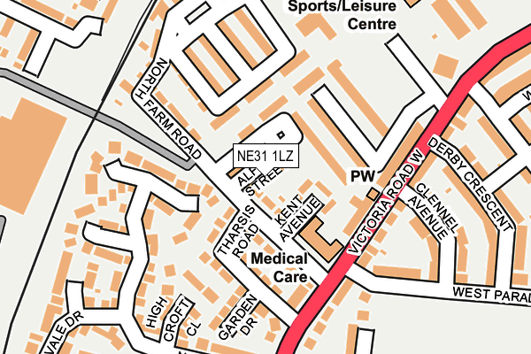 NE31 1LZ map - OS OpenMap – Local (Ordnance Survey) NE31 1LZ map - OS OpenMap – Local (Ordnance Survey)