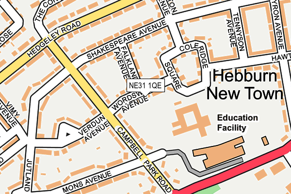 NE31 1QE map - OS OpenMap – Local (Ordnance Survey) NE31 1QE map - OS OpenMap – Local (Ordnance Survey)
