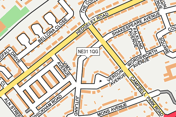 NE31 1QG map - OS OpenMap – Local (Ordnance Survey) NE31 1QG map - OS OpenMap – Local (Ordnance Survey)