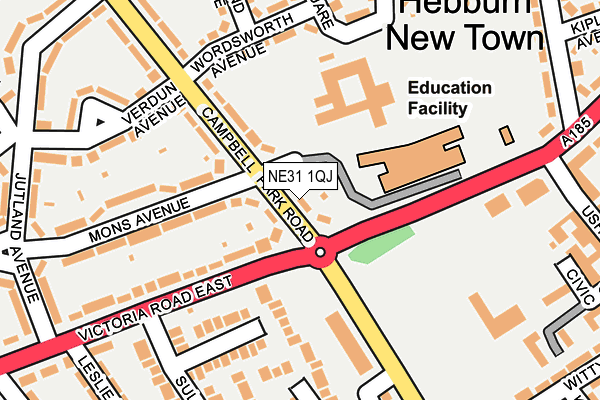 NE31 1QJ map - OS OpenMap – Local (Ordnance Survey) NE31 1QJ map - OS OpenMap – Local (Ordnance Survey)