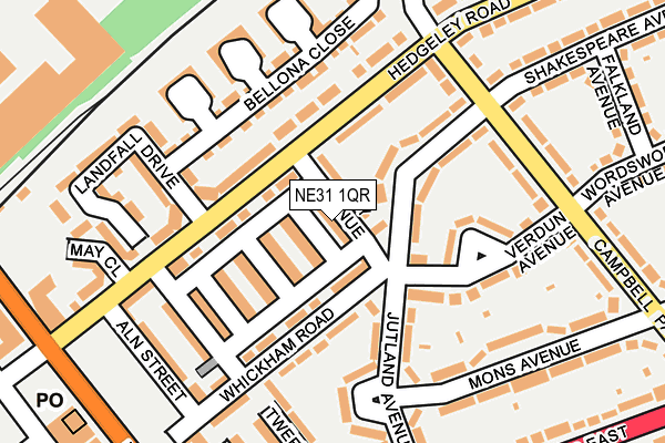 NE31 1QR map - OS OpenMap – Local (Ordnance Survey) NE31 1QR map - OS OpenMap – Local (Ordnance Survey)