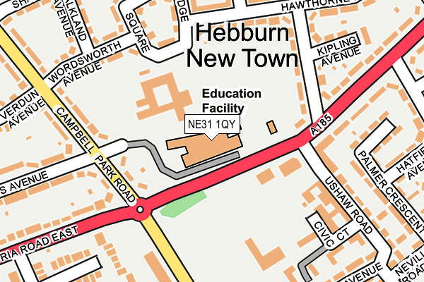 NE31 1QY map - OS OpenMap – Local (Ordnance Survey)