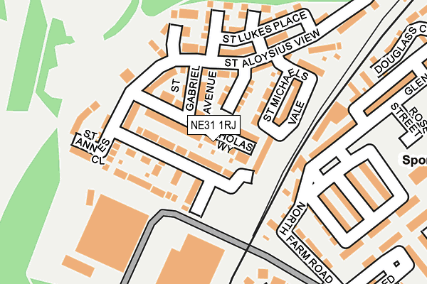 NE31 1RJ map - OS OpenMap – Local (Ordnance Survey) NE31 1RJ map - OS OpenMap – Local (Ordnance Survey)
