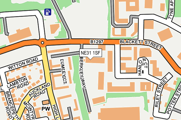 NE31 1SF map - OS OpenMap – Local (Ordnance Survey) NE31 1SF map - OS OpenMap – Local (Ordnance Survey)