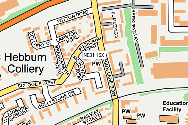 NE31 1SX map - OS OpenMap – Local (Ordnance Survey) NE31 1SX map - OS OpenMap – Local (Ordnance Survey)