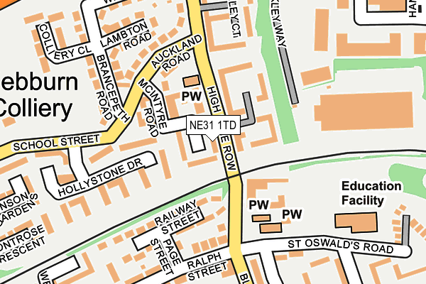 NE31 1TD map - OS OpenMap – Local (Ordnance Survey) NE31 1TD map - OS OpenMap – Local (Ordnance Survey)