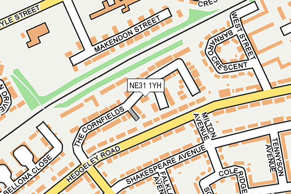 NE31 1YH map - OS OpenMap – Local (Ordnance Survey) NE31 1YH map - OS OpenMap – Local (Ordnance Survey)