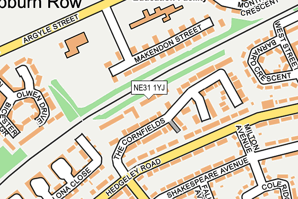 NE31 1YJ map - OS OpenMap – Local (Ordnance Survey) NE31 1YJ map - OS OpenMap – Local (Ordnance Survey)