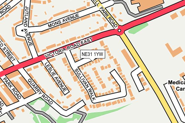 NE31 1YW map - OS OpenMap – Local (Ordnance Survey) NE31 1YW map - OS OpenMap – Local (Ordnance Survey)
