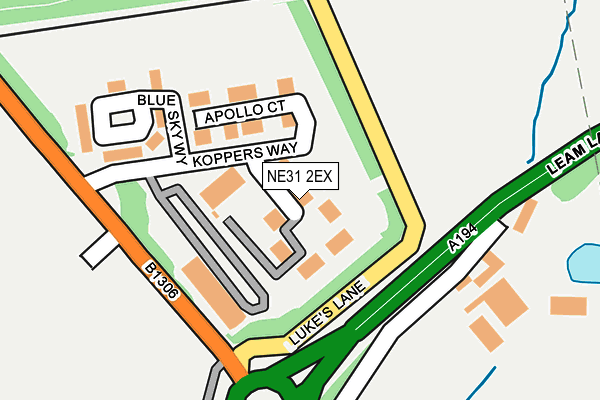 NE31 2EX map - OS OpenMap – Local (Ordnance Survey) NE31 2EX map - OS OpenMap – Local (Ordnance Survey)