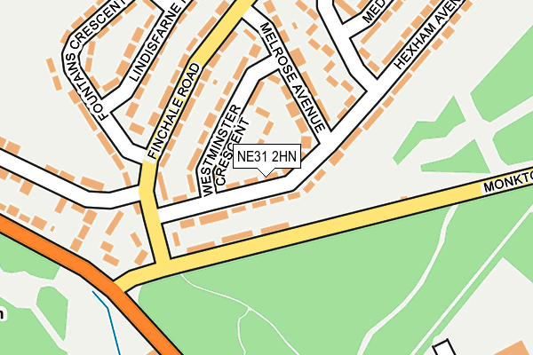 NE31 2HN map - OS OpenMap – Local (Ordnance Survey) NE31 2HN map - OS OpenMap – Local (Ordnance Survey)