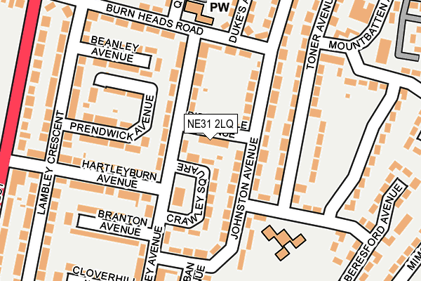 NE31 2LQ map - OS OpenMap – Local (Ordnance Survey) NE31 2LQ map - OS OpenMap – Local (Ordnance Survey)